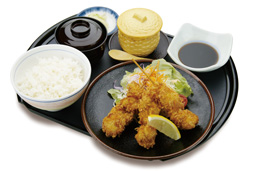 帆立の串かつ定食